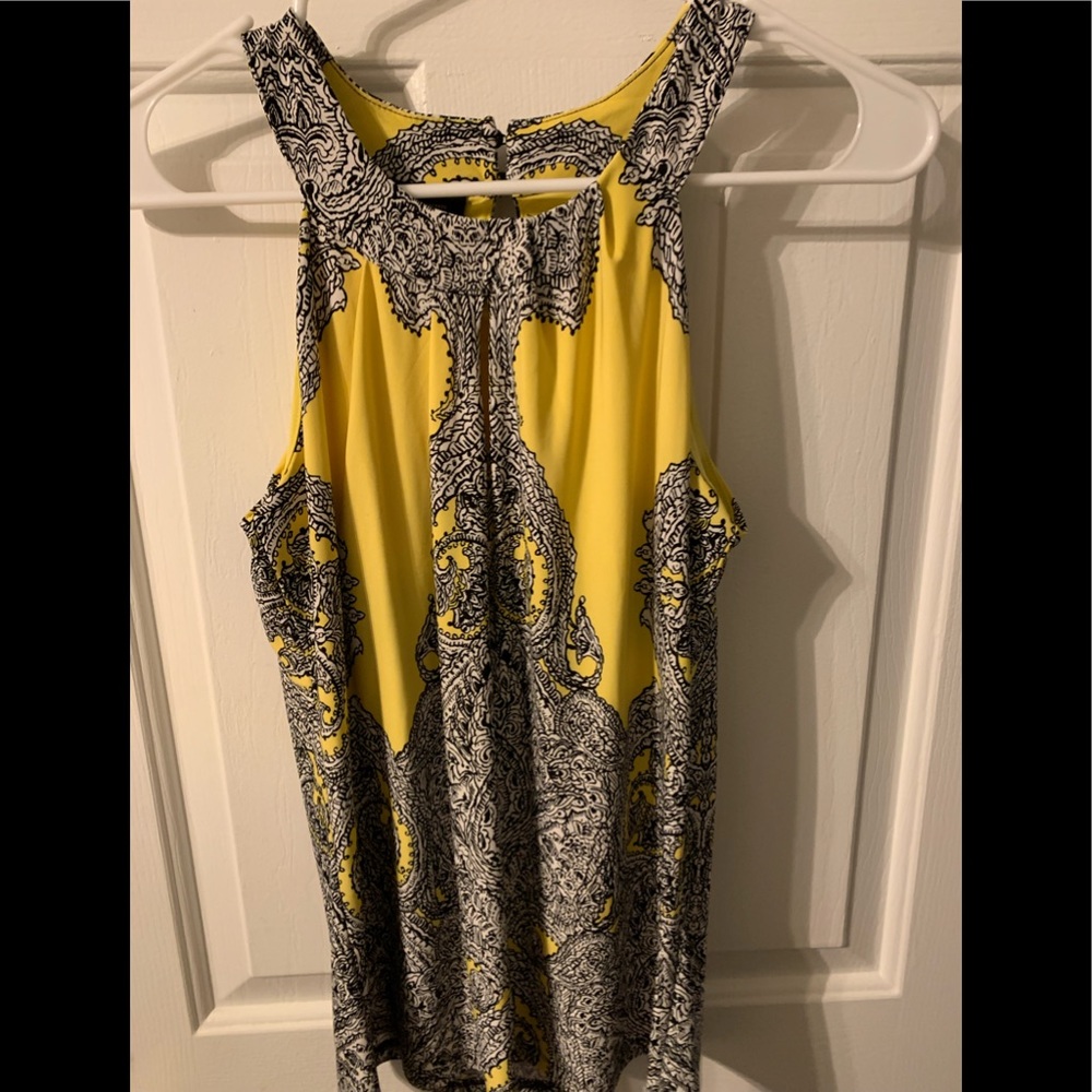 Women’s INC Yellow Halter Top with Keyhole - Small